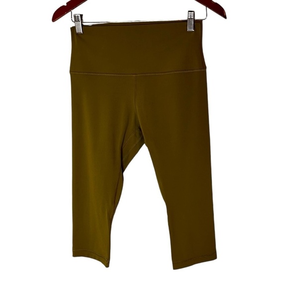 Lululemon Align High-Rise Crop 17"-Bronze Green- Size 8 (2022) - Picture 6 of 14